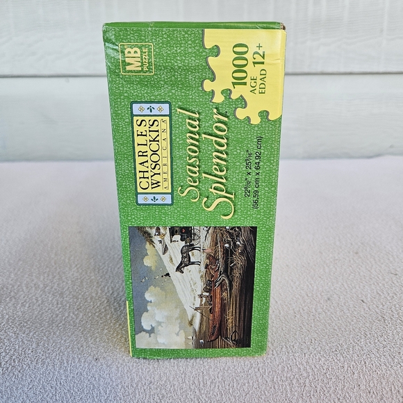 MB Puzzle Charles Wysocki Seasonal Splendor Feathered Critics 1000 PC Americana - Picture 4 of 11